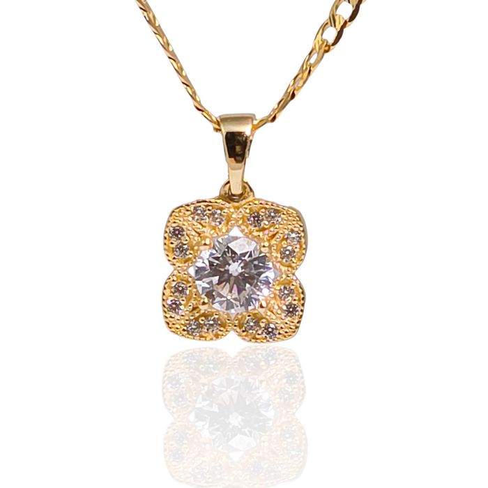 Złota zawieszka z cyrkoniami pr.585