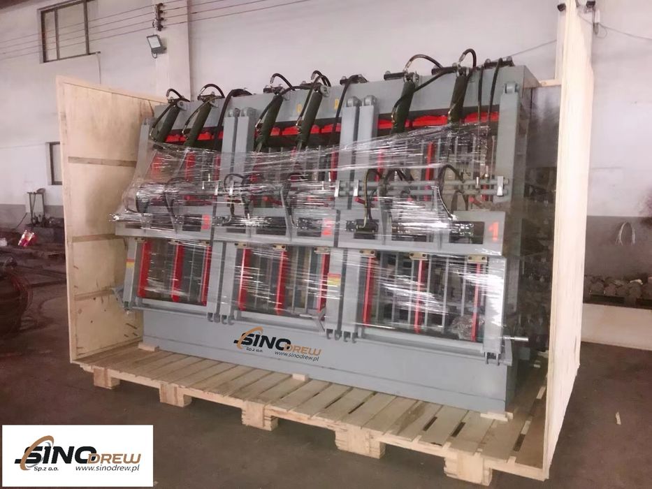 Prasa hydrauliczna dwustronna do drewna belek 300x3000x1300 mm