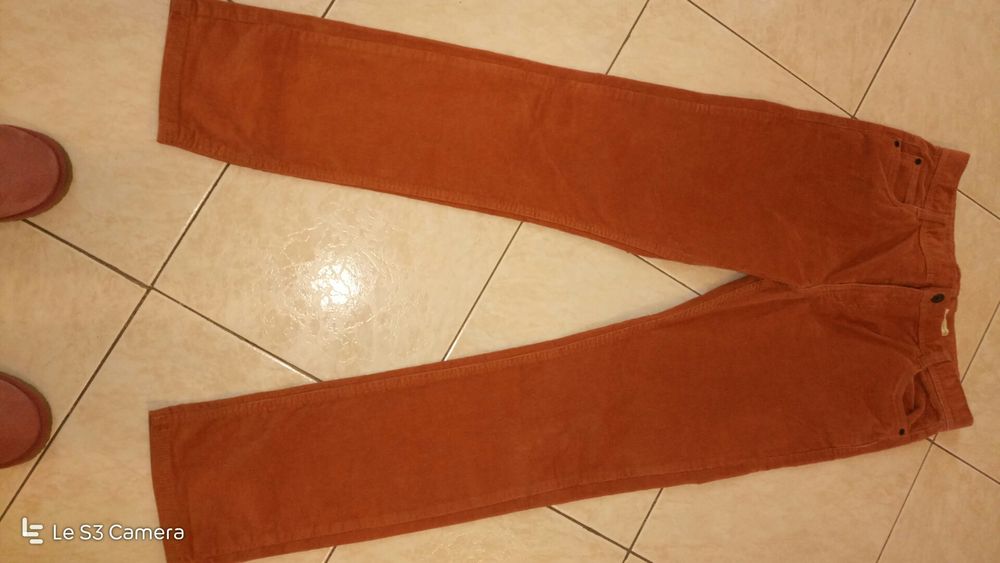 Calças de bombazine, para rapaz de 14 anos, como novas