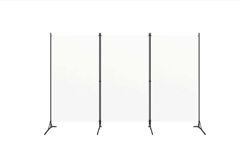 Parawan pokojowy 260cm x 180cm dekoracyjny BIAŁY ścianka przegroda