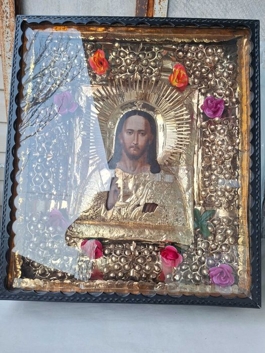 Икона старая большая.