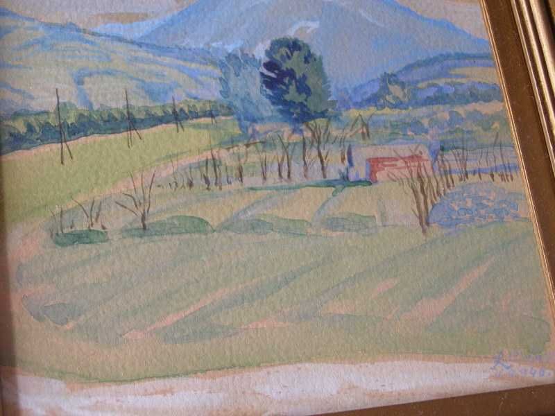 Pejzaż górski - akwarela sygnowana ,1940r.