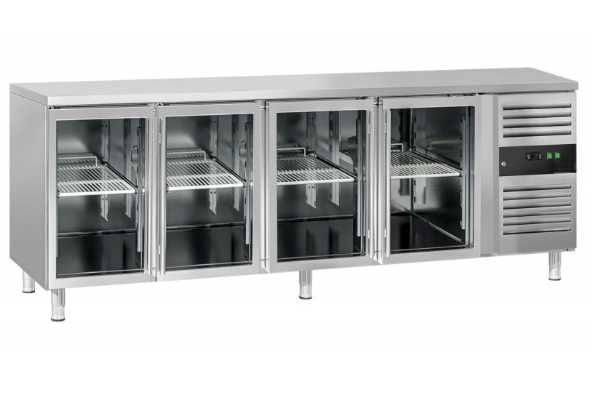 Bancada Refrigerada 4 Portas em Vidro - NOVA