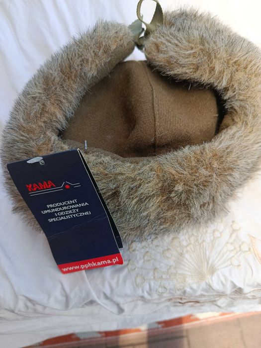 Czapka uszatka wojskowa khaki