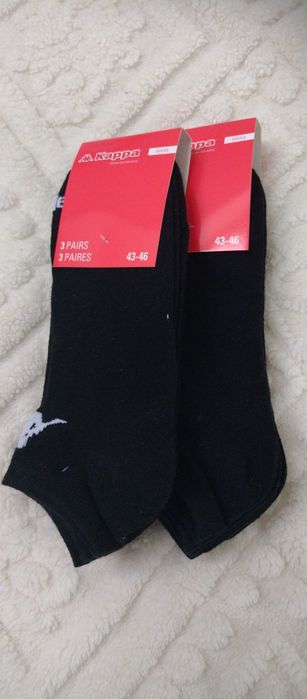 Skarpetki męskie Kappa 3pak x 2 komplety czarne 43-46 6 par