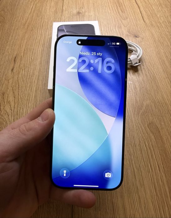 Iphone 16 Pro, Black Titanium, 128 gb, 91% baterii (dowód zakupu)