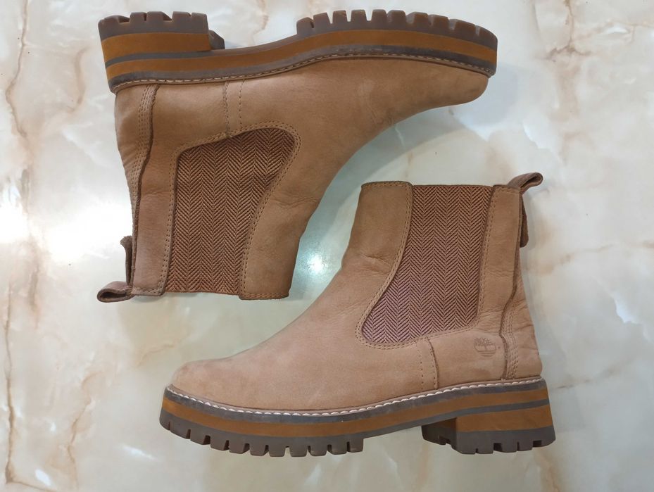 Идеальные Челси Timberland 38р Нубук Желтые Ботинки (стелька 25см)
