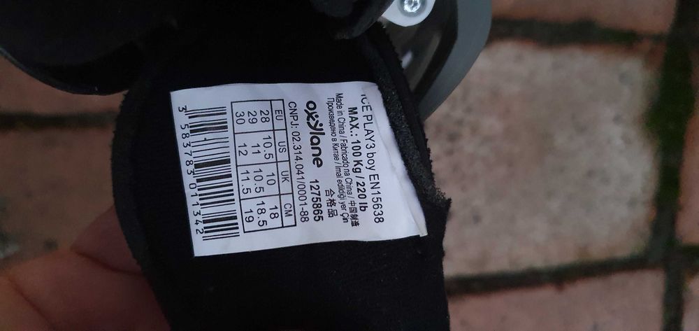 Łyżwy dziecięce regulowane rozm. 28-30 Oxelo Decathlon