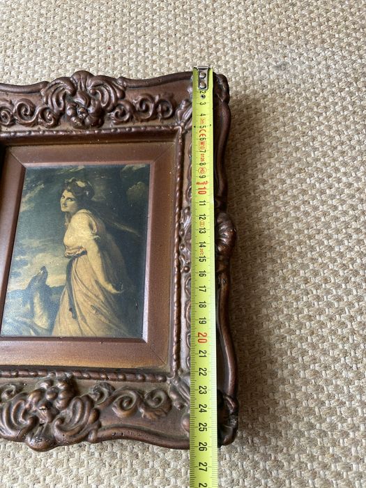 Moldura antiga Lady Hamilton whith a goat