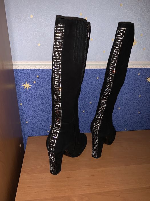 Сапоги натуральный замш