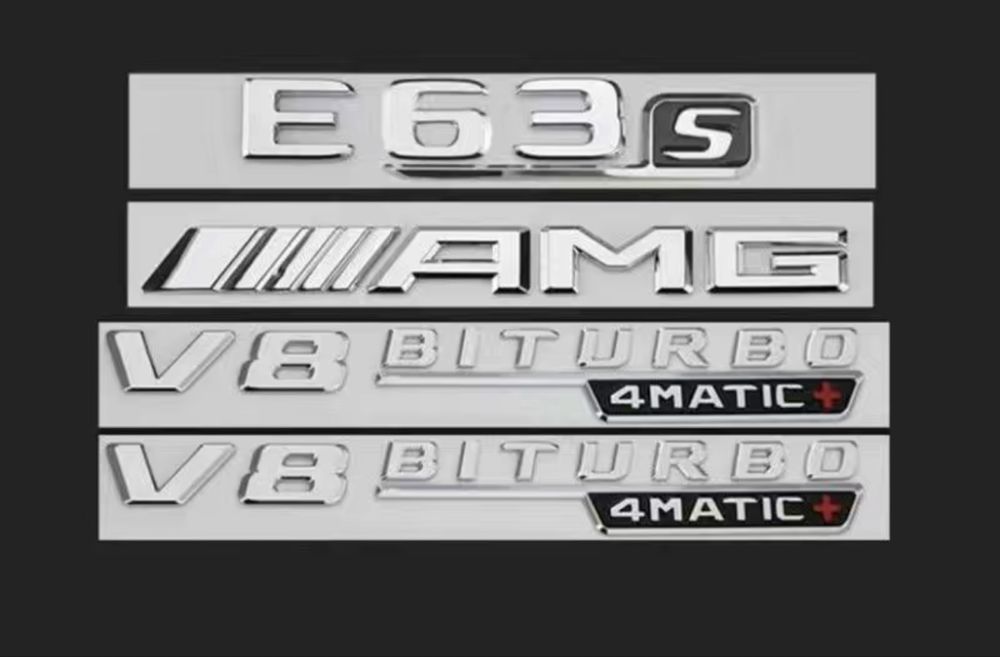 Комплект шильдиков E63 AMG V8 biturbo 4matic+ для Mercedes-Benz
