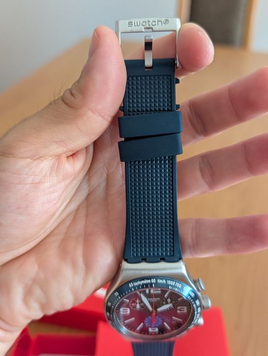 Swatch Irony BLUE GRID (YVS454) stan bdb