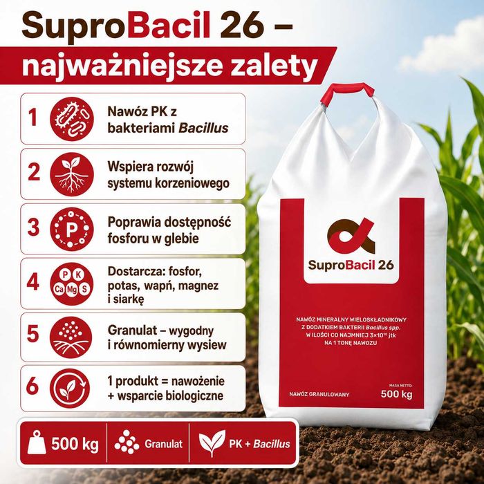 Nawóz Fosforowo potasowy pod rzepak, nawóz z bakteriami, nawóz z siarką w bigbagach