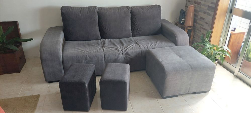 Sofá de 3 lugares  Chaise longue