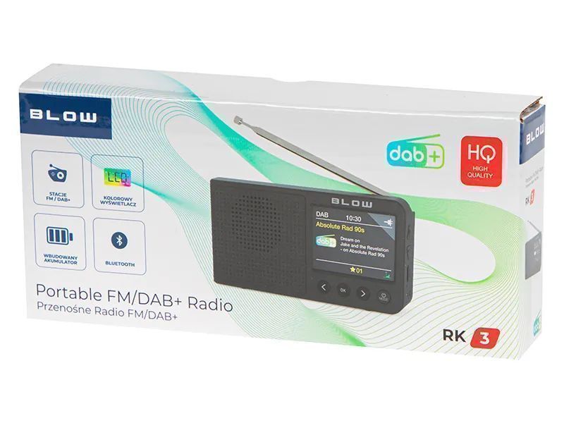 Radio kuchenne cyfrowe FM DAB+ przenośne BLOW RK3 Bluetooth 77-573#