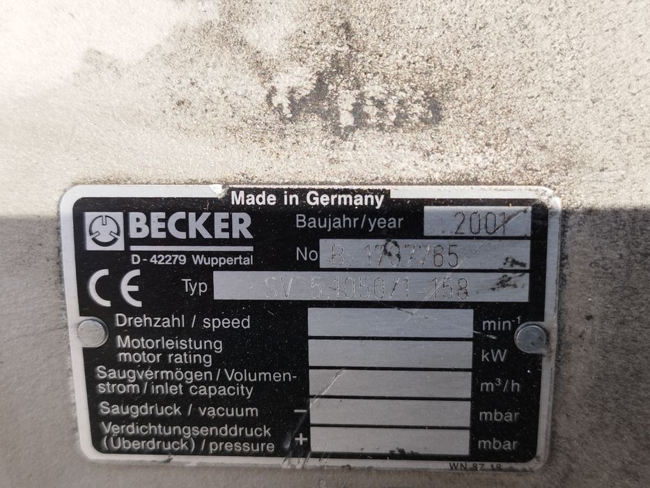 Pompa vacum Becker sv 5.1050/1 Pompa próżniowa