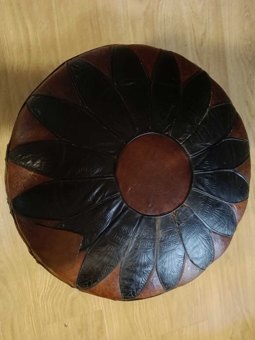 Pufa skórzana, krzesło, fotel