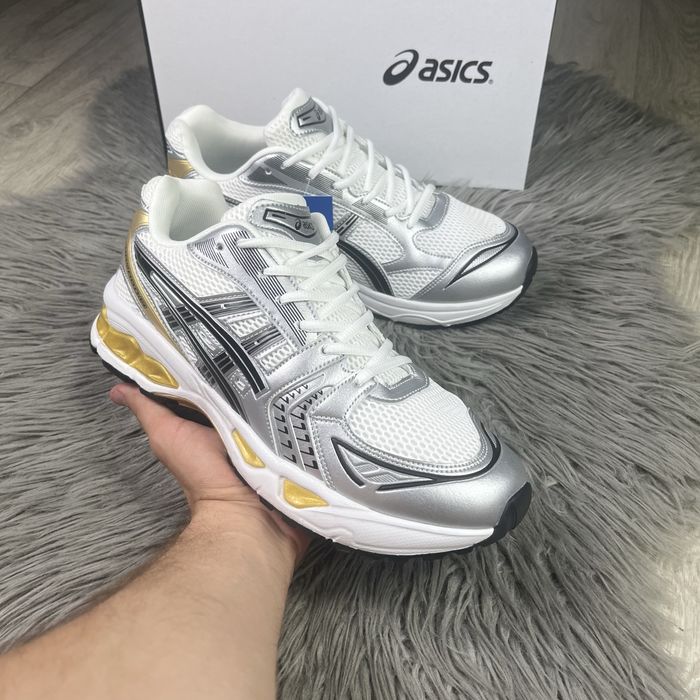 Кросівки чоловічі Asics Gel-Kayano 14 білі/сірі/золоті, (41-46) розміри