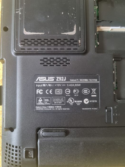 Portatil Asus Antigo para peças modelo nas fotos