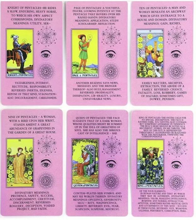 Таро обучающие на английском розовые