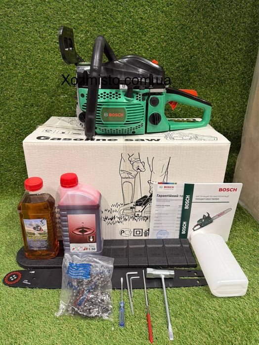 Бензопила Boschh BP 210 (шина 45 см, 6.3 кВт)  у подарунок 2 вида масл