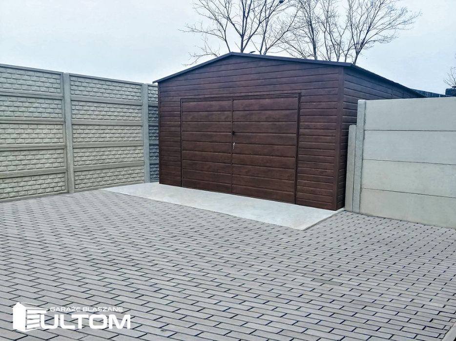 Garaż blaszany imitacja drewna blaszak 7x5 profil