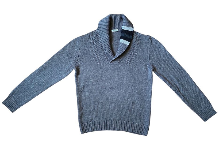 Чоловічий в'язаний светр bikkembergs, сірий, розмір XL, Італія.