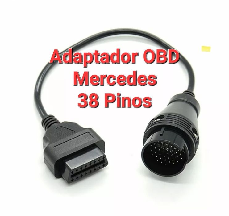 Cabo adapatador Iveco Mercedes 38 - 16 pinos OBD2 redondo