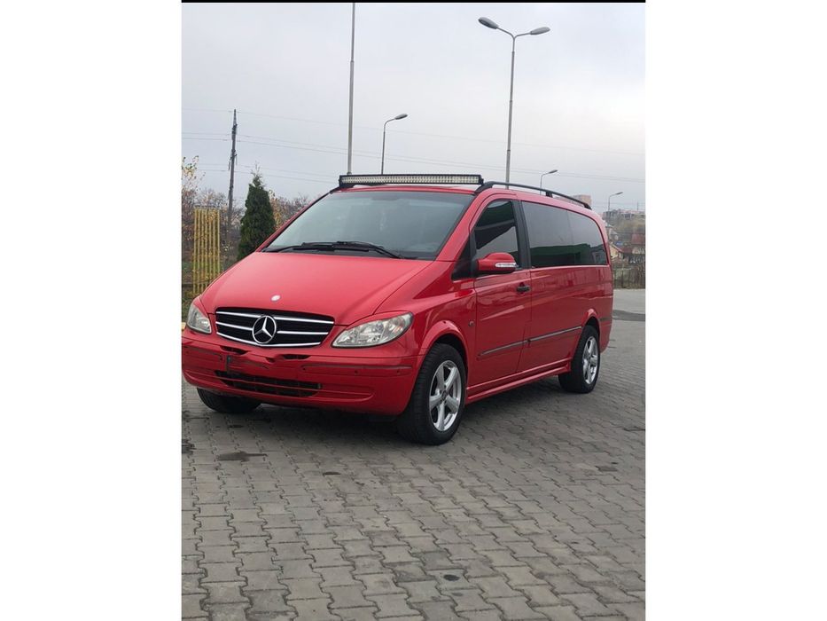 Mercedes Vito W639 Бокові пороги Exclusive (під фарбування) L1-L2