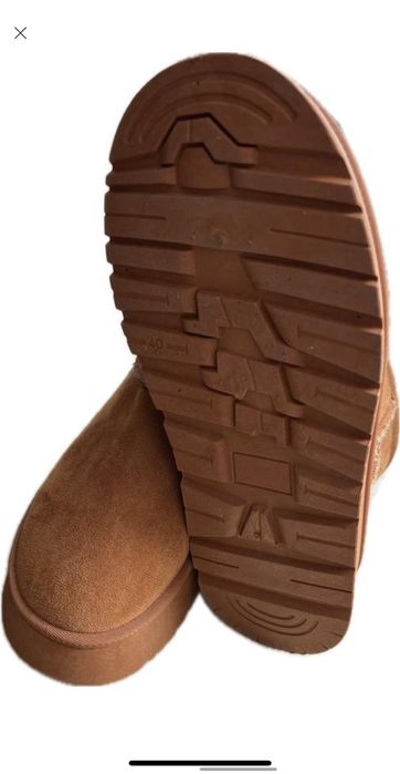 Теплі руді чоботи уггі на платформі