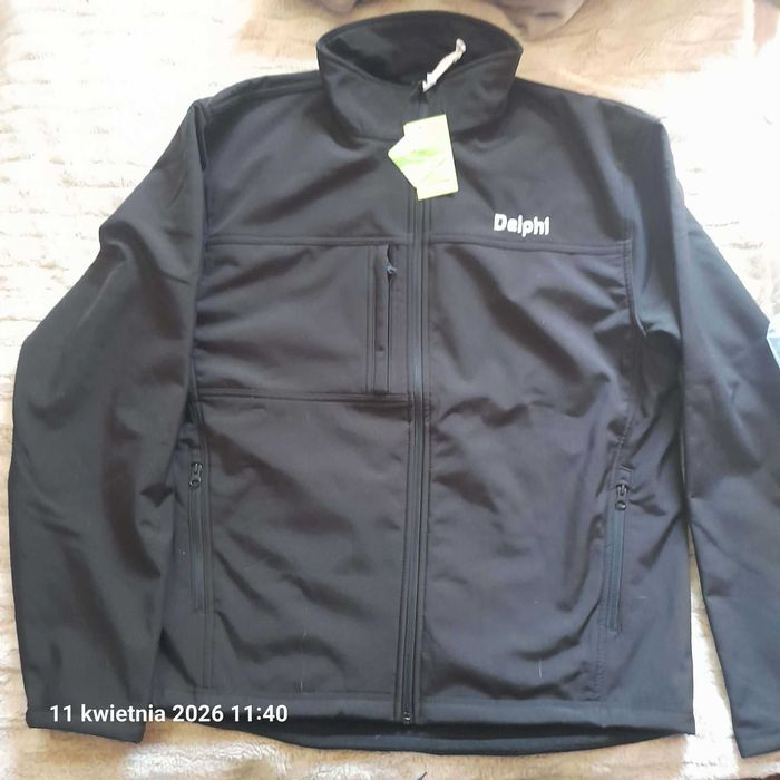 Nowa kurtka softshell Result R121M Genuine Recycled – czarna z logo Delphi