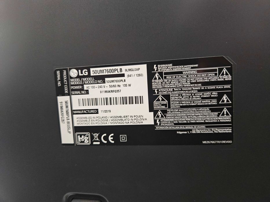 Telewizor LG 50UM7600