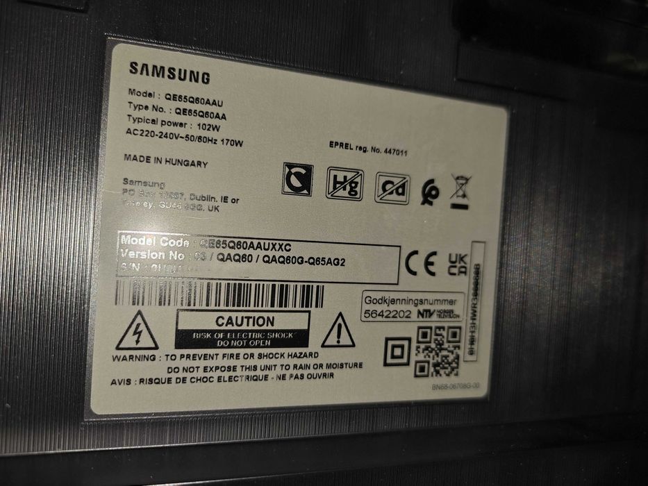 TV Samsung 4K 65" QE65Q60A