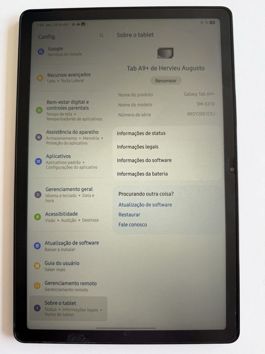 Tablet Samsung A9+ Wifi 64GB