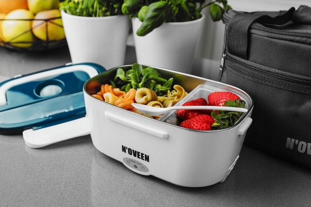 Elektryczny LUNCH BOX pojemnik termos obiadowy 12/24/230V + TORBA term