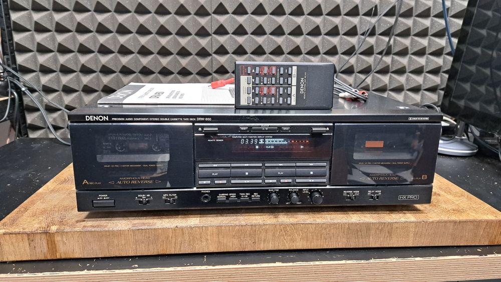 Deck Denon DRW-850 z pilotem po 1.włascicielu