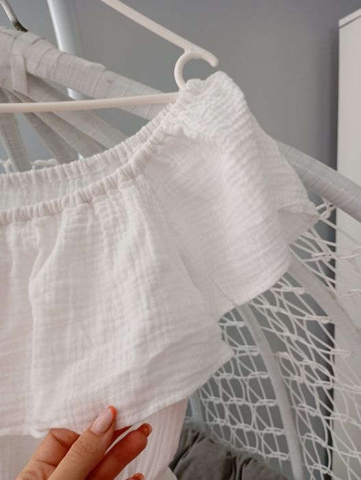 Nowy bez metki biały kombinezon letni butik