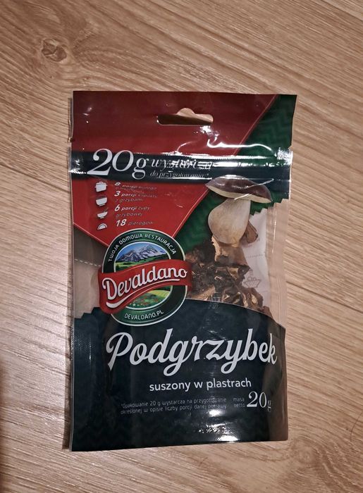 Grzyby suszone w plastrach podgrzybek Devolando 20 g