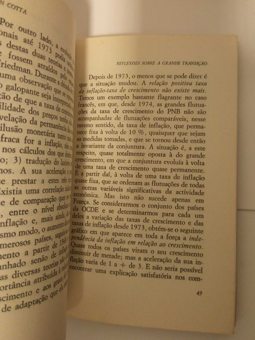 Reflexões sobre a grande transição, de Alain Cotta