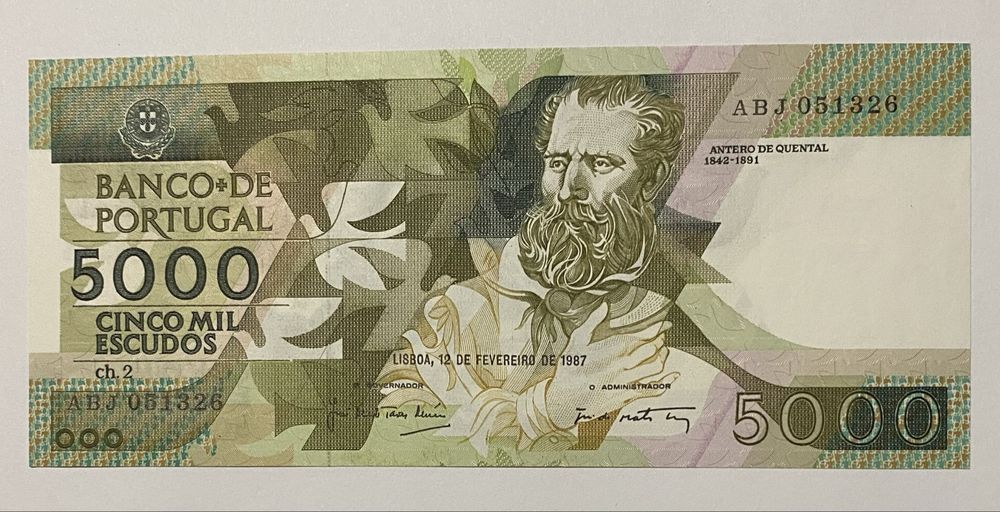 Nota 1113 - Cinco Mil Escudos 1987