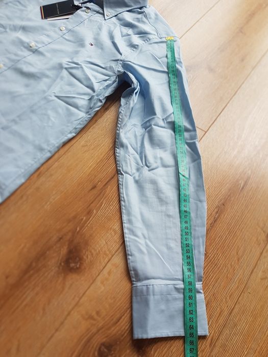 40R M Tommy Hilfiger męska koszula Flex błękitna Regular Fit niebieska