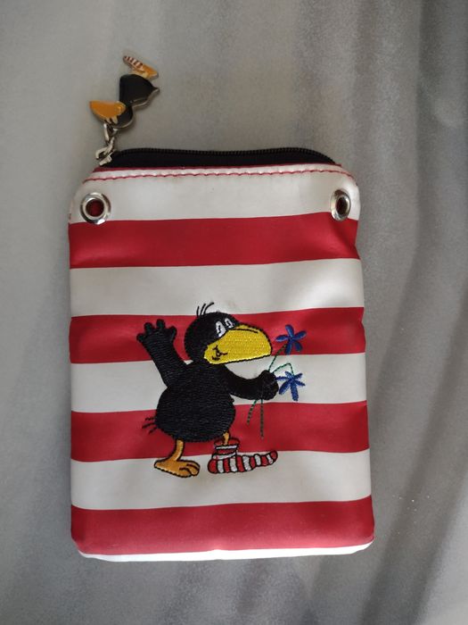 Nici kruk Trudi '90 2000 saszetka, portmonetka, paski czerwono białe