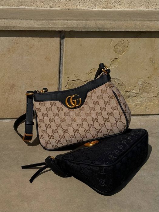 Сумка Gucci Aphrodite Shoulder Bag BRown Black Textile