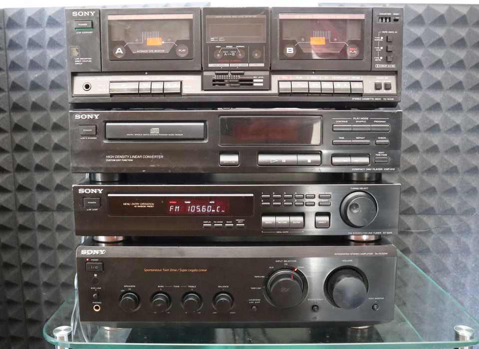 СТОЙКА  тюнер  SONY ST-S215 кассетник Sony TC-W230