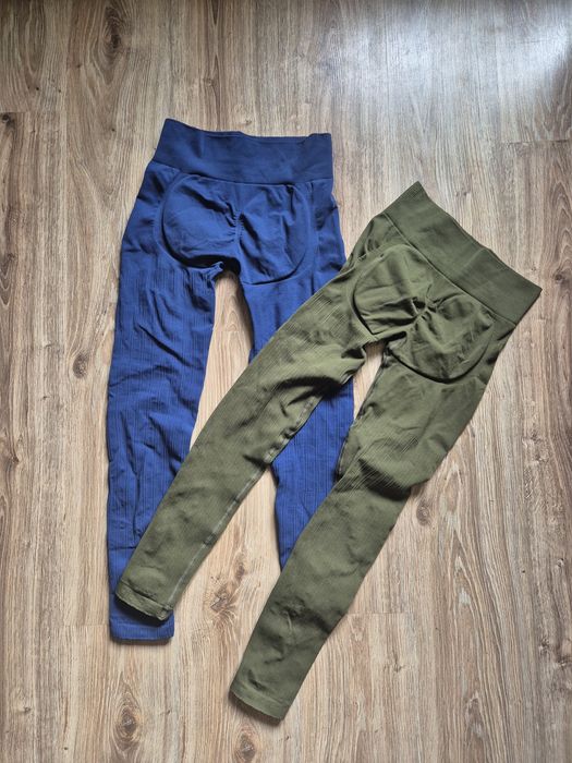 Legginsy Gym Glamour NIEBIESKIE L