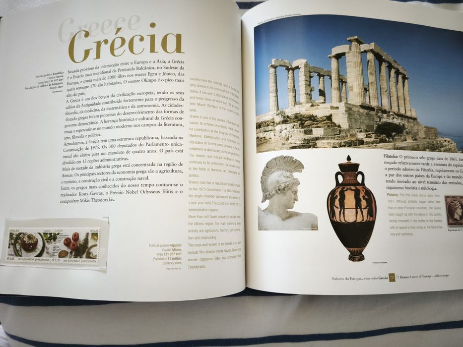 Livro novo de Filatelia " sabores de Europa*