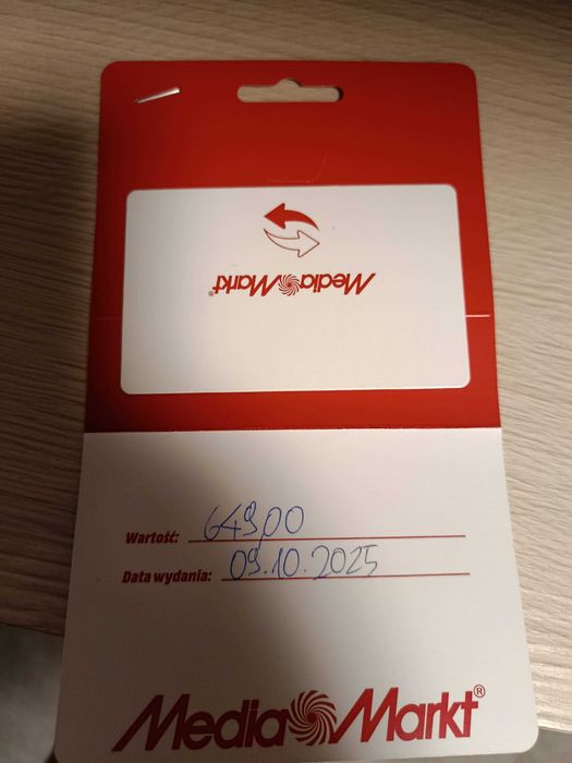 Karta podarunkowa voucher media markt