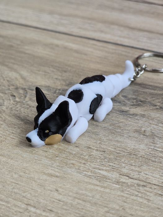Breloczek Rat Terrier 3d - Seria Psów Brelok Druk3d fidget Keychain