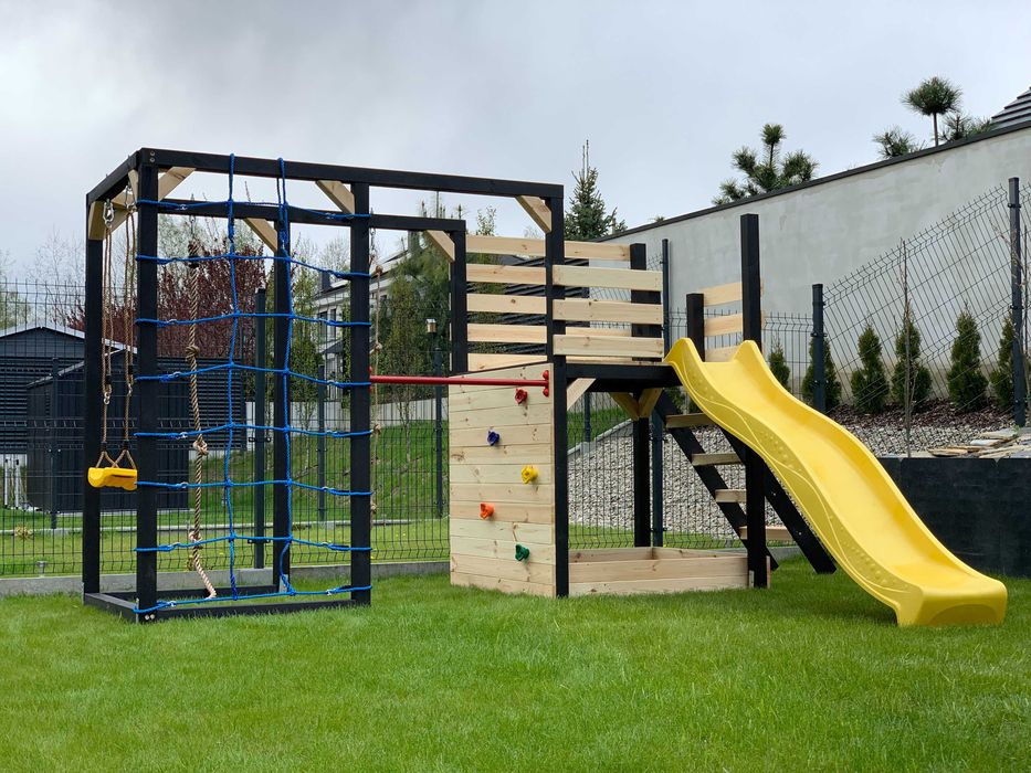 PROMOCJA - Plac zabaw - Nela - Drewniany - Domek - Zjeżdżalnia