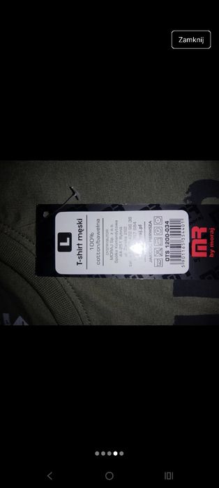 Nowy T-shirt firmy Moraj, r. L